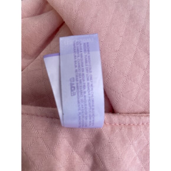 Soft Pink Quilted Zip-Front Nightgown Plus Size 2X 18W-20W Embroidered Neckline - Picture 9 of 9